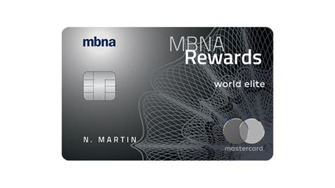 MBNA international credit card